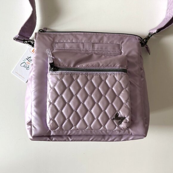 Lug Wander Crossbody Bag Metallic Sugarplum Lavender Pastel Purple - Picture 8 of 14